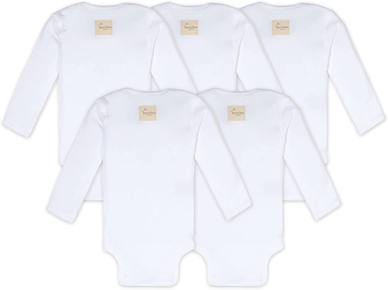 Burt's Bees Baby baby-boys Bodysuits, 5-pack Short & Long Sleeve One-pieces, 100% Organic Cotton - Image 2